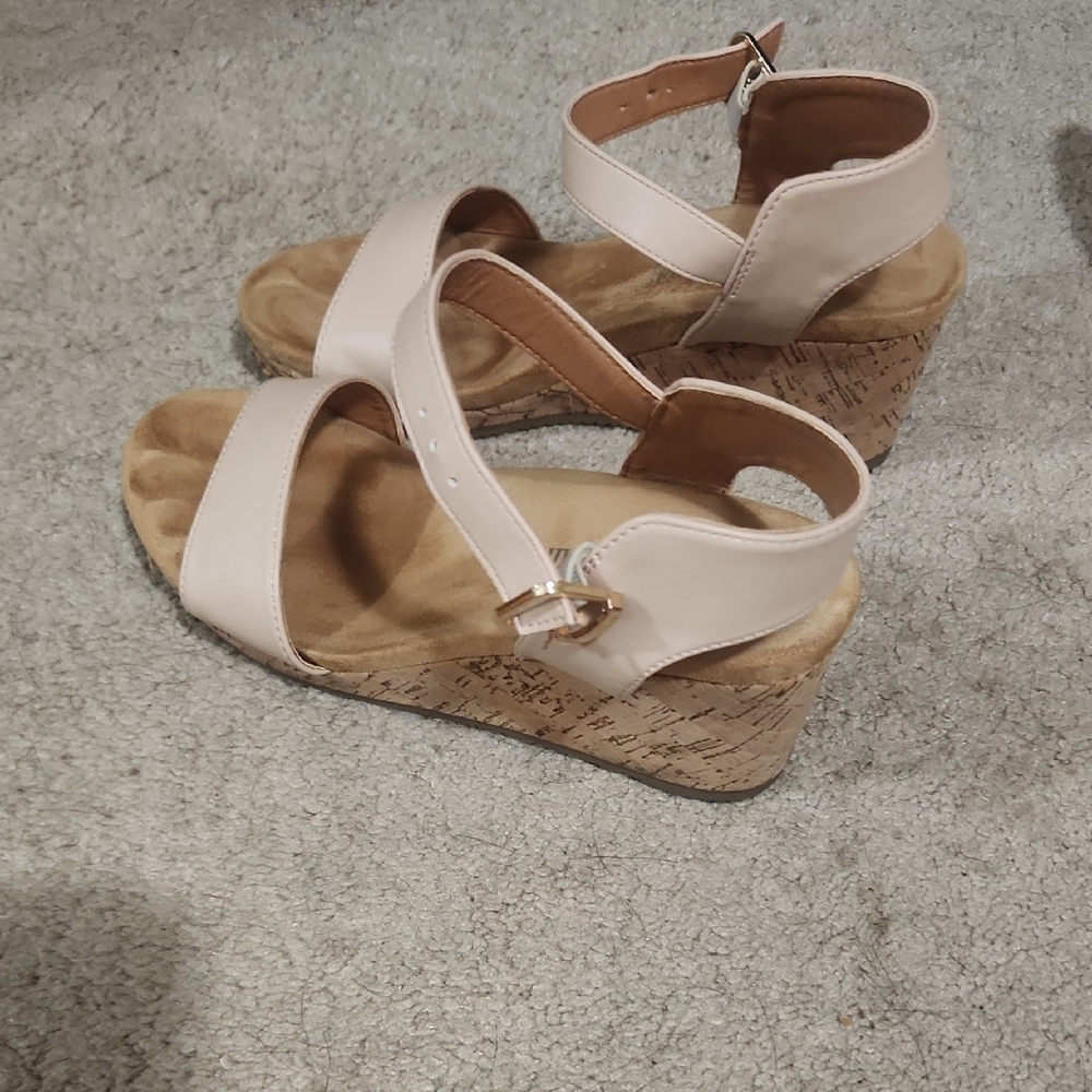 Dream Pairs Women's Nude Wedge Sandals
